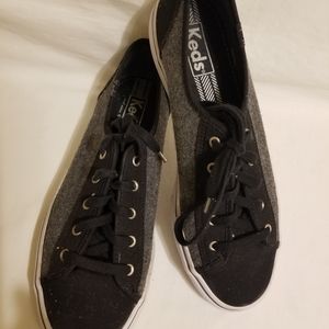 KEDs Black & Gray Sneakers Sz 8